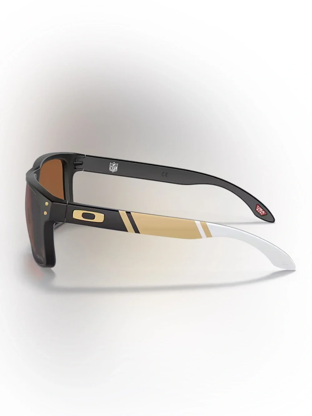 Oakley Matte NFL Saints Sunglasses with Brown Prizm Tungsten Lenses